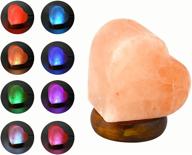 homy led usb himalayan heart-shaped salt lamp - multi color changing in 7 colors - small 4.1 inches, 1.5 lbs - no installation required - great decor for home office hotel - best gift ideas логотип