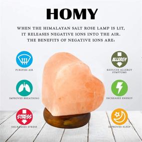 img 2 attached to HOMY LED USB Himalayan Heart-Shaped Salt Lamp - Multi Color Changing in 7 Colors - Small 4.1 Inches, 1.5 lbs - No Installation Required - Great Decor for Home Office Hotel - Best Gift Ideas