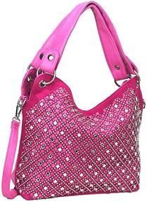 img 3 attached to 👜 Zzfab Mirror Rhinestone Bling: Shop Women's Handbags, Wallets, and Top-Handle Bags!