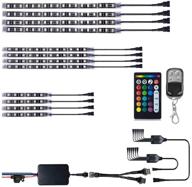 🏍️ 12-piece motorcycle led light kit strips | rgb multicolor accent glow neon lights lamp with dual ir/rf remote controller | atmosphere led lighting strip for harley davidson honda kawasaki suzuki logo