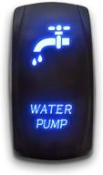 💧 stark blue water pump rocker switch - laser etched led dual light - 20a 12v on/off logo