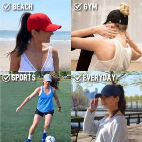 img 1 attached to 🧢 Ponyflo Active Ponytail Hat: Best Ponytail Caps for Women with Curly Hair!