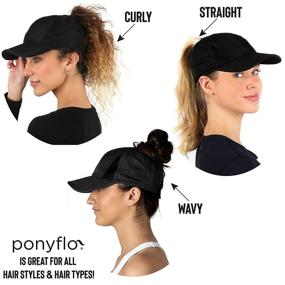 img 2 attached to 🧢 Ponyflo Active Ponytail Hat: Best Ponytail Caps for Women with Curly Hair!