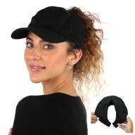 🧢 ponyflo active ponytail hat: best ponytail caps for women with curly hair! logo