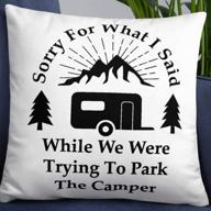 🏕️ faceyee camper rv decor camp pillowcases apologies for my words camper pillowcovers parked camper product with removable two-sided invisible zipper - color: camper rv logo