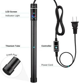 img 3 attached to 🐠 InkbirdPlus 300W Submersible Aquarium Heater - Titanium Fish Tank Auto Thermostat with LED Digital Temperature Readout and External Controller - Ideal for Saltwater and Freshwater Aquatic Environments