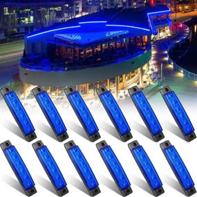 img 4 attached to 🚤 Enhance Boat Safety with 12 Piece 6 LED 12V Waterproof Marine Boat Navigation Lights for Yacht Fishing Pontoon Boat