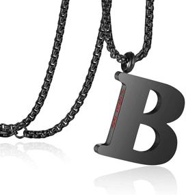 img 3 attached to 📿 Alphabet Personalized Initial Necklaces: Stylish Boys' Jewelry
