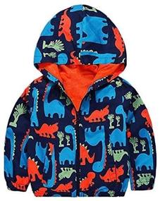 img 1 attached to BABSUE Dinosaur Printed Windbreaker Toddler
