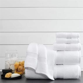 img 1 attached to 🛀 Luxury Hotel Towels - Standard Textile Lynova Set of 6, 100% Cotton, Includes 2 Bath Towels, 2 Hand Towels, and 2 Wash Cloths