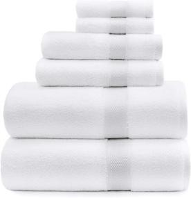 img 3 attached to 🛀 Luxury Hotel Towels - Standard Textile Lynova Set of 6, 100% Cotton, Includes 2 Bath Towels, 2 Hand Towels, and 2 Wash Cloths