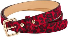 img 2 attached to Ayliss Womens Belts Leopard Leather