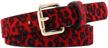 ayliss womens belts leopard leather logo