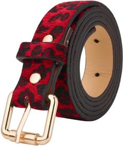 img 1 attached to Ayliss Womens Belts Leopard Leather