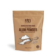 🌿 mb herbals alum powder 100g (3.5oz) | granulated potassium alum powder | purified with shodhan process | aids in canker sores | coarse granulated powder logo