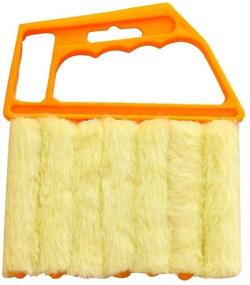img 4 attached to 🧹 Dual-Purpose Venetian Blind Cleaner and Window Brush with Removable Microfiber Cloth - Ideal for Shutters, Air Conditioners, Awnings, Siding, Vinyl Cars, and Fans