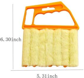 img 2 attached to 🧹 Dual-Purpose Venetian Blind Cleaner and Window Brush with Removable Microfiber Cloth - Ideal for Shutters, Air Conditioners, Awnings, Siding, Vinyl Cars, and Fans