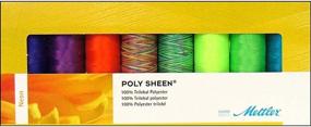 img 2 attached to 🧵 Mettler Polysheen Each 8 Colors Neon Thread Set - Vibrant Sewing Thread Collection with 1500 Yards/1372m Length