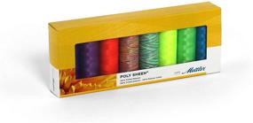 img 3 attached to 🧵 Mettler Polysheen Each 8 Colors Neon Thread Set - Vibrant Sewing Thread Collection with 1500 Yards/1372m Length