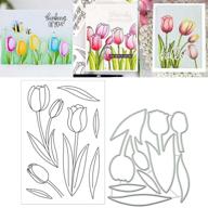 tulip clear stamp and die sets with silicone, floral dies and rubber stamps for scrapbooking, card making, decoration, diy paper craft, and album supplies logo