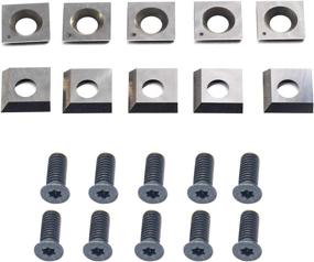 img 4 attached to 🔪 10pcs Carbide Inserts Cutters Knives Square Replacement with 2 Cutting Edges for Cutech Planer Jointer Tools 40700H-CT 4700HC-CT 40100H-CT 40600H-80100-CT 40200H-CT 40600HC-80100-CT 40200HC-CT Head 14.3mm