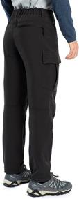 img 2 attached to Hiauspor Men's Waterproof Fleece Lined Snow Pants - Ideal for Skiing, Snowboarding, and Hiking