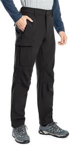 img 3 attached to Hiauspor Men's Waterproof Fleece Lined Snow Pants - Ideal for Skiing, Snowboarding, and Hiking