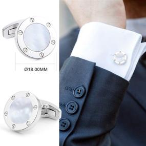 img 2 attached to WAN MULIN Stainless Cufflinks Business Men's Accessories