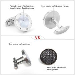 img 1 attached to WAN MULIN Stainless Cufflinks Business Men's Accessories