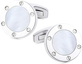 img 4 attached to WAN MULIN Stainless Cufflinks Business Men's Accessories