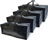 👜 premium heavy-duty moving bags - reusable storage totes with handles for clothes, packing, and organizing - set of 4 extra large bags - 28x14x13 inches logo