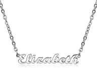 customizable stainless steel nameplate necklace - personalize your style with tushuo's pre-made 16.5 + 2 inches name jewelry logo