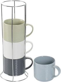 img 4 attached to ☕️ Stackable Porcelain Cappuccino Specialty Set by Hasense