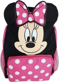 img 3 attached to Optimized Minnie Mouse School Backpack with Adorable Face Design