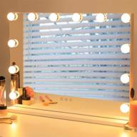 💄 amst hollywood makeup vanity mirror with lights - tabletop or wall mounted lighted vanity mirror with 12pcs led bulbs, dimmable, 3 lighting modes, usb port, l22.8 x h18.2 inch logo