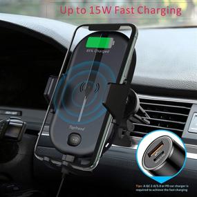 img 3 attached to 📱 Top Trend Wireless Car Charger Mount, 15W Fast Qi Charging Auto-Clamping Car Phone Holder Mount, Air Vent Holder for iPhone 12/11/11 Pro/11 Pro Max/XS Max/XS, Samsung S10/S10+/S9/S9+/Note