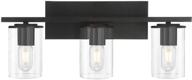 💡 hueslite 3-light bathroom vanity light: modern metal fixture for stylish black bathroom lighting логотип