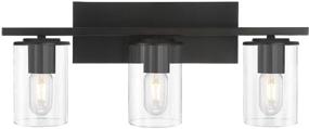 img 4 attached to 💡 HUESLITE 3-Light Bathroom Vanity Light: Modern Metal Fixture for Stylish Black Bathroom Lighting