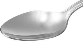 img 3 attached to Pack of 12 Stainless Steel Dinner Spoons with Elegant Pearled Edge by Amazon Basics