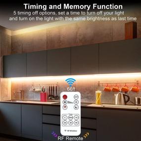 img 1 attached to 🔆 LAFULIT 6 PCS Under Cabinet Lighting Kit: DIY Flex LED Strip Lights for Kitchen Cabinets, 2700K Warm White, RF Remote, 9.8ft, 1800lm+