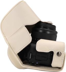img 2 attached to MegaGear Ever Ready Leather Camera Case Compatible With Canon EOS M50 Mark II (15-45Mm) Camera & Photo