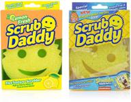 🍍 scrub daddy sponge set - pineapple scented and lemon fresh - scratch-free scrubbers for dishes and home, odor resistant, gentle in warm water, durable in cold, versatile, powerful cleaning, 2ct logo