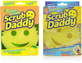 img 4 attached to 🍍 Scrub Daddy Sponge Set - Pineapple Scented and Lemon Fresh - Scratch-Free Scrubbers for Dishes and Home, Odor Resistant, Gentle in Warm Water, Durable in Cold, Versatile, Powerful Cleaning, 2ct