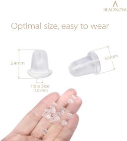 img 3 attached to 🔒 Secure and Hypoallergenic Rubber Earring Backs for Studs - 200pcs Pack