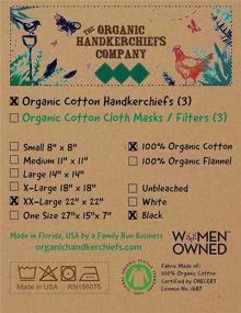 img 2 attached to Mens Handkerchiefs Black Organic Cotton