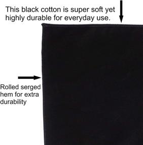 img 3 attached to Mens Handkerchiefs Black Organic Cotton