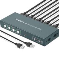 🔌 high-performance kvm switch hdmi 4 port box: uhd 4k@30hz, 3d, 1080p, usb-b & hdmi cables included logo