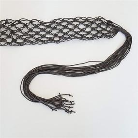 img 1 attached to Stylish and Handcrafted Macrame Pattern Belt for Women's Fashion