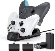 vivefox xbox controller charger with rechargeable battery packs – compatible with xbox one/one x/one s/xbox one elite wireless controllers, includes 2 x 1200mah batteries logo