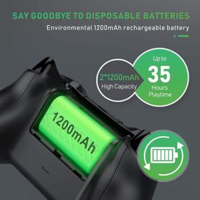 img 2 attached to Vivefox Xbox Controller Charger with Rechargeable Battery Packs – Compatible with Xbox One/One X/One S/Xbox One Elite Wireless Controllers, Includes 2 x 1200mAh Batteries